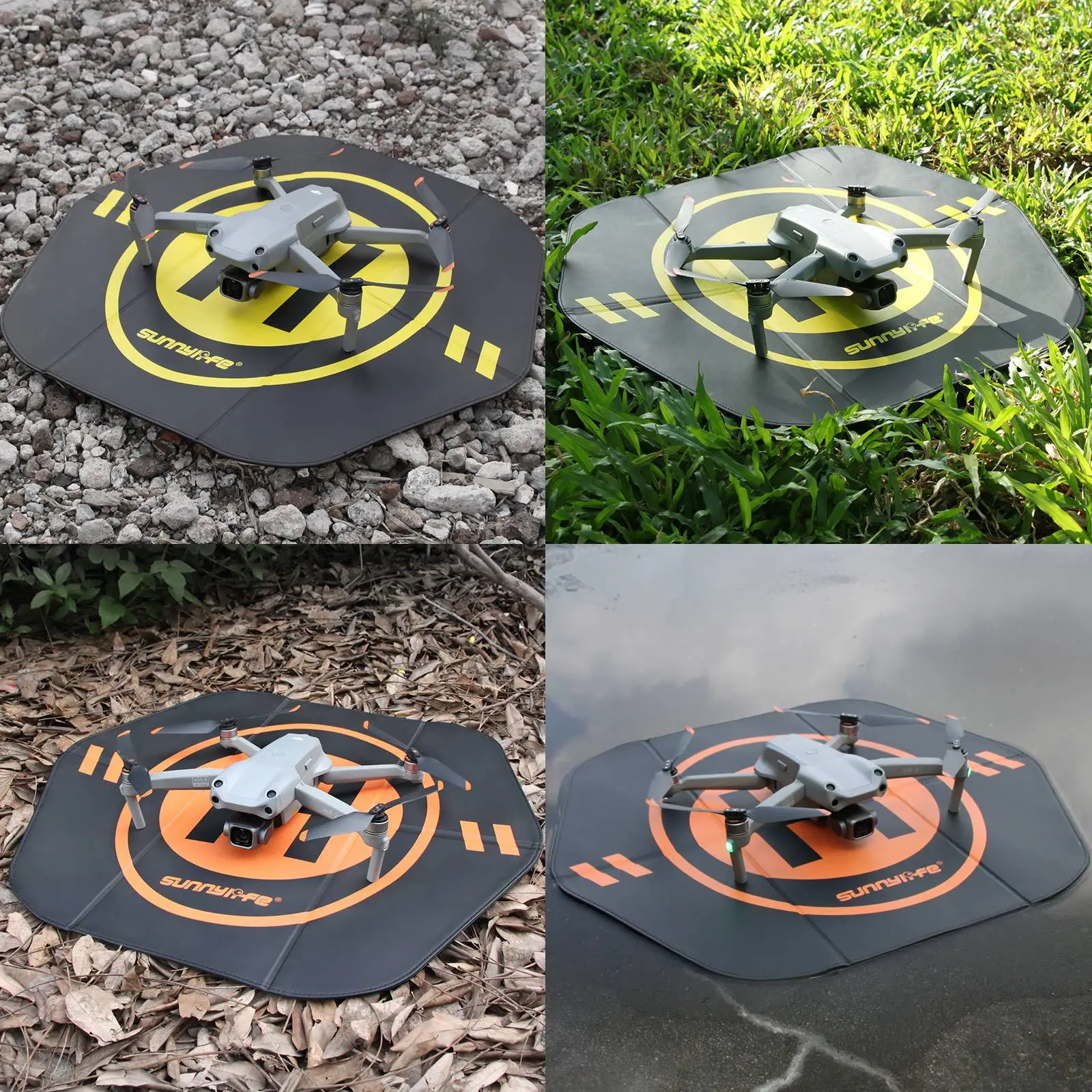 YAODHAOD Drone Landing Pad, 54CM Universale Portatile Luminoso Impermeabile Pieghevole Per RC Drone DJI Air 2S/Mavic Mini 2/Mavic Air 2/Mavic 2 PRO/Zoom/FIMI X8SE/DJI FPV Drone