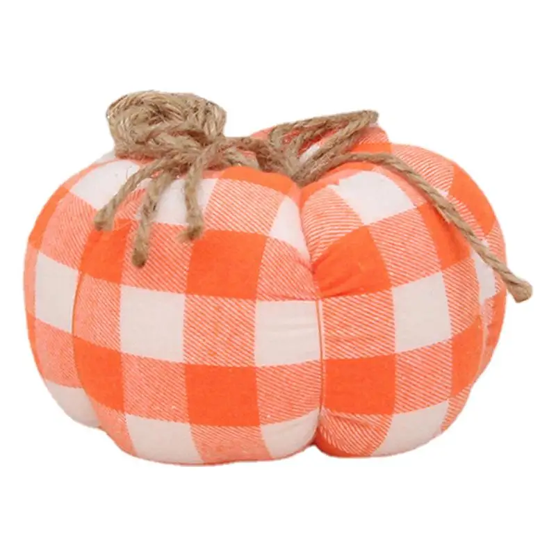 

Plaid Fabric Pumpkins Unique Design Artificial Rustic Harvest Pumpkins Plaid Fabric Pumpkin For Autumn Thanksgiving Halloween