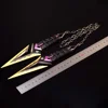 22cm Valorant Weapon Kuronami No Yaiba Ninja Kunai Game Peripheral Purple Set Metal Melee Blade Model Ornaments Crafts Gift Toys 6