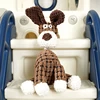 Best-selling pet pineapple grid shape dog cotton rope teething and bite-resistant cat toy plush sound interactive toy 4