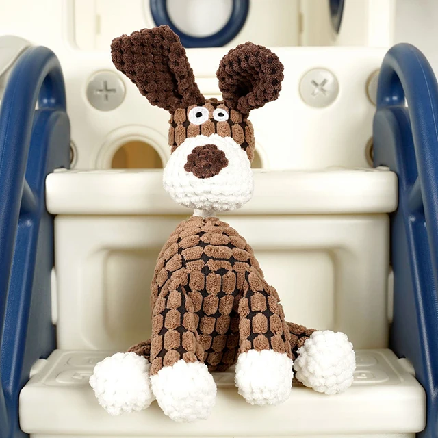 Best-selling pet pineapple grid shape dog cotton rope teething and bite-resistant cat toy plush sound interactive toy 4