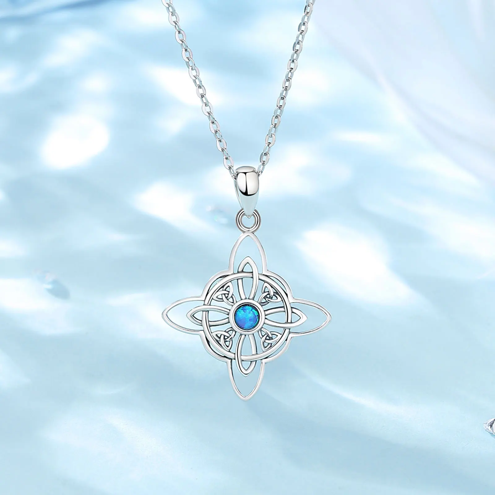 Silver necklace charms Pendant necklace Silver necklace Silver pendant 925 Sterling Silver Witchcraft Celtic Knot Geometry Necklace for Men Women