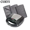Multifunctional 3 in 1 Waffle Sandwich Panini Baking Machine Household Breakfast Maker With Non-stick Grilling Plate 110V 220V 1