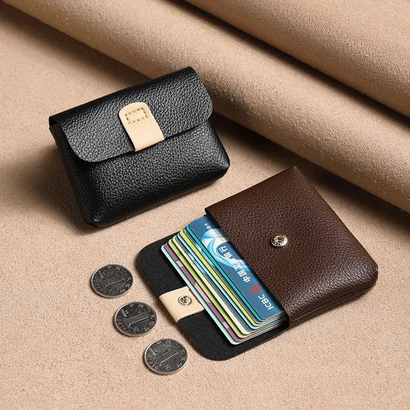 

Simple Leather Coin Purse Fashion Retro PU Leather Women Short Wallet Multi Card Holder Men Wallet Data Cable Storage Bag New