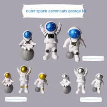 Astronautas del espacio exterior, 3 tipos, decoración para pastel de cumpleaños, accesorios de decoración para hornear, decoración del hogar, escritorio