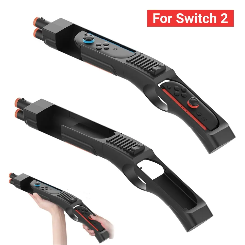 Nintendo Switch 2 컨트롤러 용 핸드 그립 건 (탈착식 버트 스톡 포함) 스위치 슈터 헌팅 게임 용 게임 건 컨트롤러