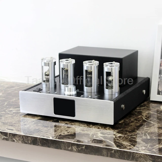 130Wx2 Power Amplifiers 4 DSP Mode Tube Hybrid Amps BT USB Lossless Playback For 8 Inch 3-Way Bookshelf Speakers Home Theater DJ