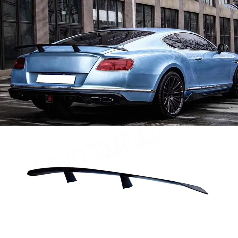 

Real Carbon Fiber Car Wing Trunk Lip Spoilers for Bentley Continental GT 2015 2016 2017 ST Style Car Rear Trunk Spoiler