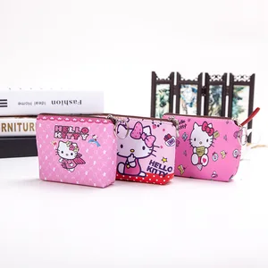 Кошелек Hello Kitty, кошельки для монет, милый кошелек из искусственной кожи с мультяшным принтом мелодии, сумка для хранения ключей, Милая мини-сумка Sanrio Kuromi