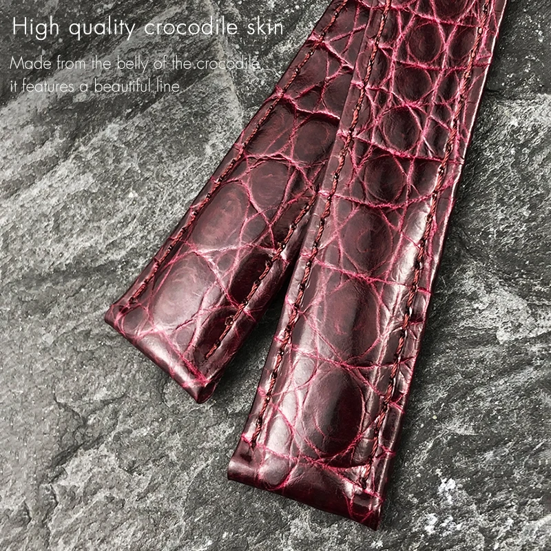 Alligator Skin Watchband for Cartier 12mm 16mm 18mm 20mm