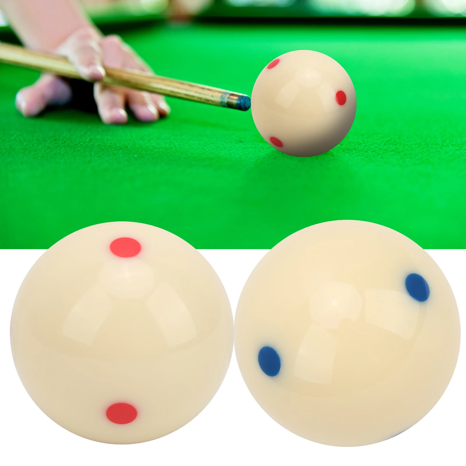 57.2mm Standard Billard Ball Resin Pool Table Ball Dot-Spot Practice Pool Balls High‑quality Resin Billiard Accessories