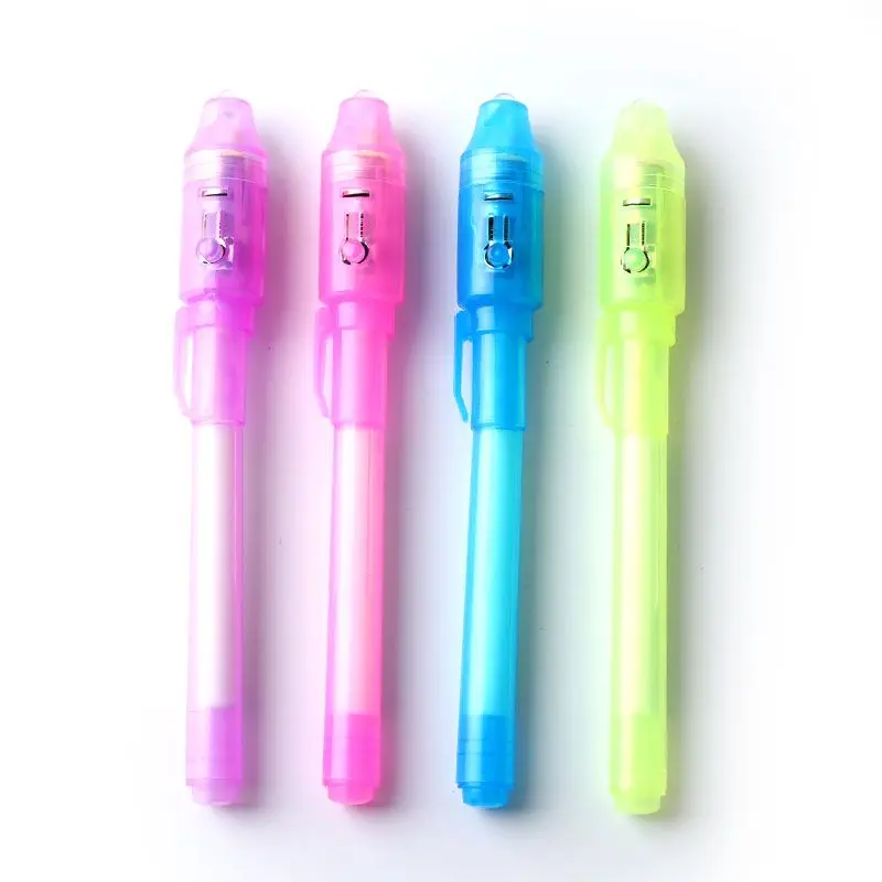 Highlighter Pen Invisible Ink Pen Magic Light Pen 1pcs UV Invisible Fluorescent Pen Led Purple Light Electronic Ultraviolet Highlighter