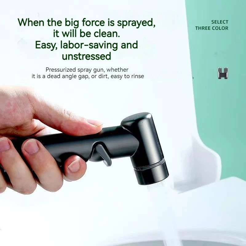 Handheld bidet sprayer Handheld Bidet Spray Gun Portable High Pressure Bidet Spray Gun Set Bathroom Cleaning Women's Washing Toilet Accessories