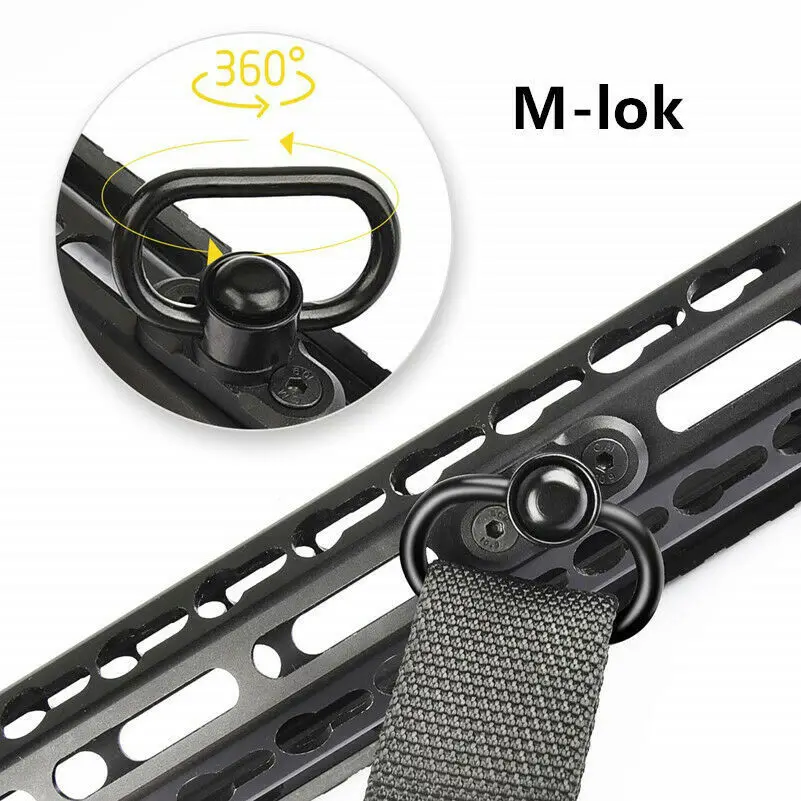 QD Sling Swivel Mount 1.25&rdquo; QD Sling Swivel Mount Heavy Duty Quick Detach Push Button Swivels for Two Point Sling 360&deg;Rotatable Easy to Mount QD