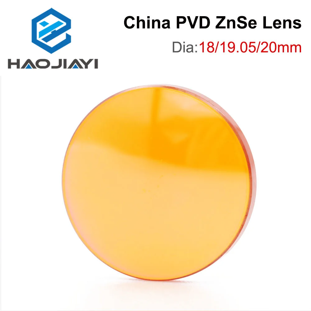 HAOJIAYI 중국 레이저 조각 절단기용 PVD CO2 ZnSe 초점 렌즈, 직경 18 19.05 20mm, FL38.1 50.8 63.5 101.6 127mm, 1.5-4 인치