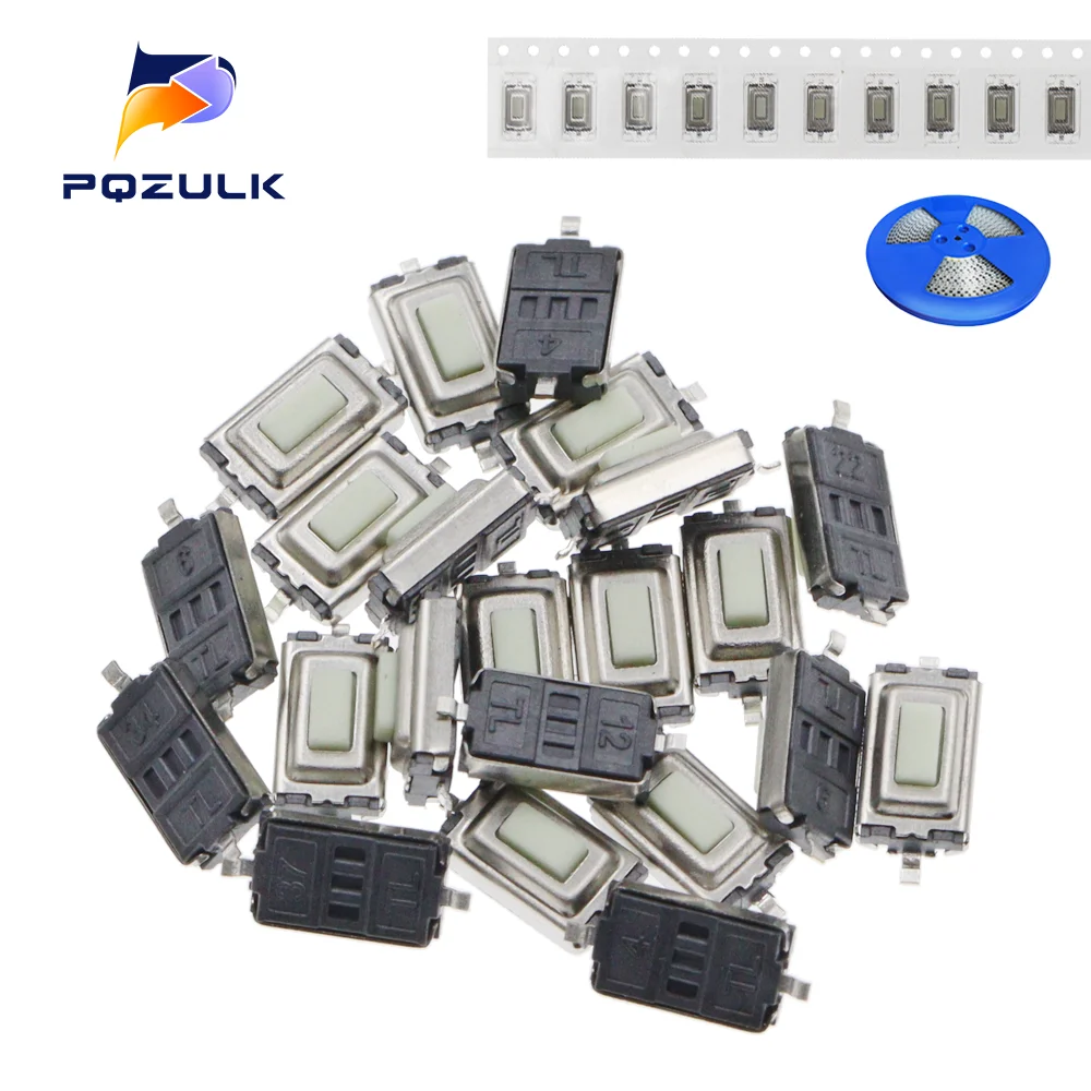 50Pcs Tact Touch Micro Switch 3 X6X2.5 Interruttore A Pulsante Tattile 3*6*2.5Mm Smd 2 Pin Interruttore A Pulsante Telecomando Per Auto