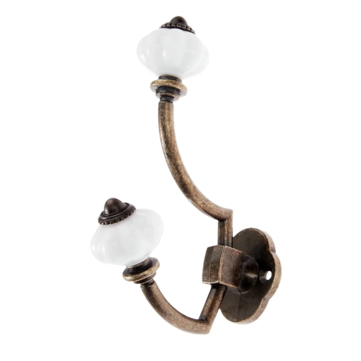 1Pc Antique Bronze Door Hanger Hooks Bathroom Wall Hanger Hats Bag Keychain Alloy Hook Coat Wall Hooks with Screws 125*95mm — view 4