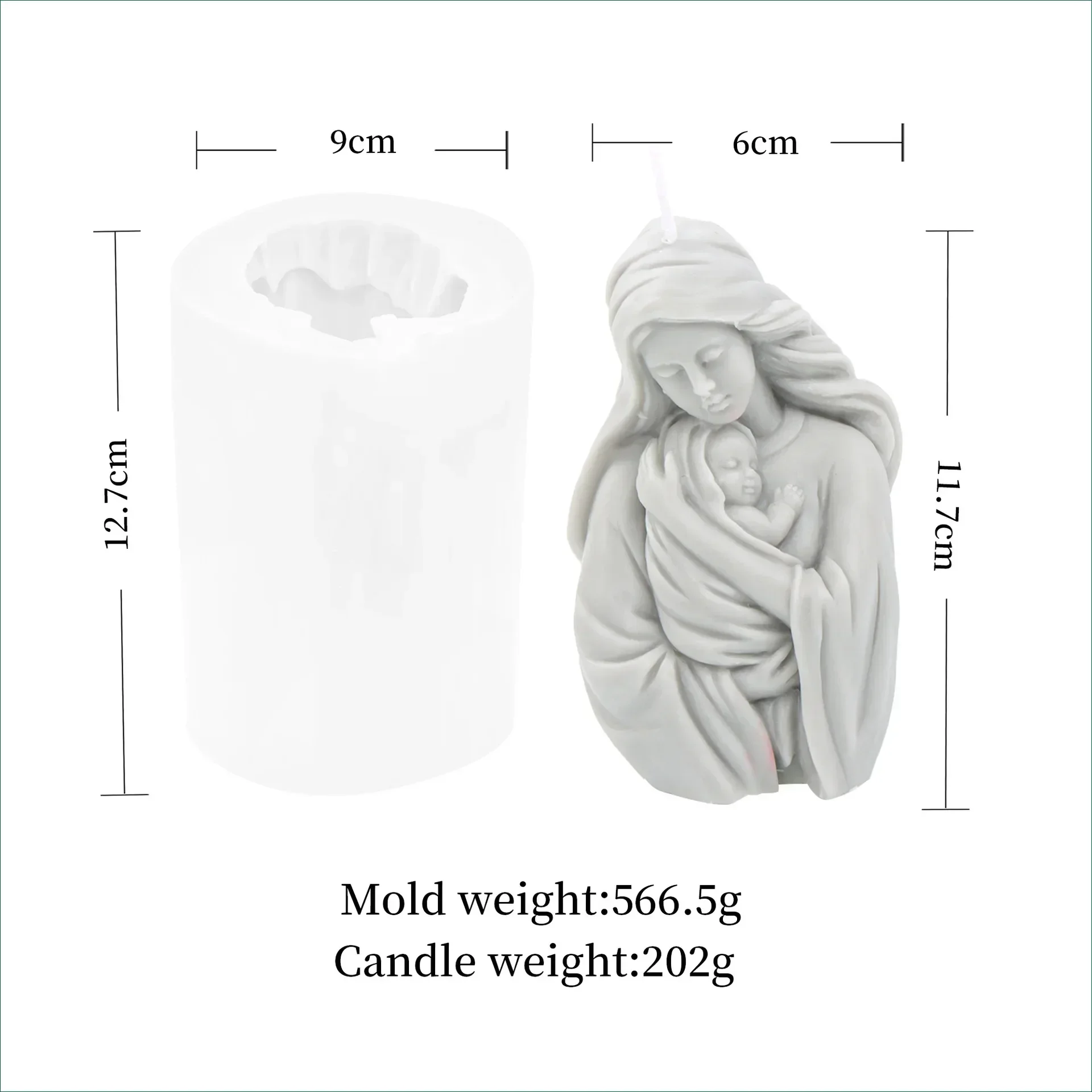 12cm with baby mold