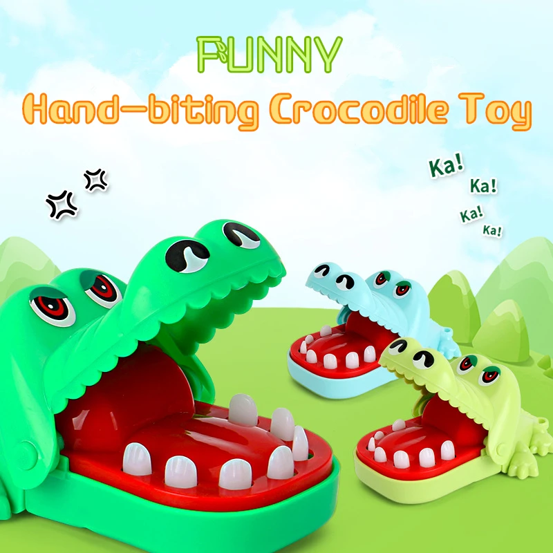 

Creative Practical Jokes Crocodile Teeth Finger Biting Toys Dentist Games Funny Toys For Kids Hand-biting Crocodile Family Games