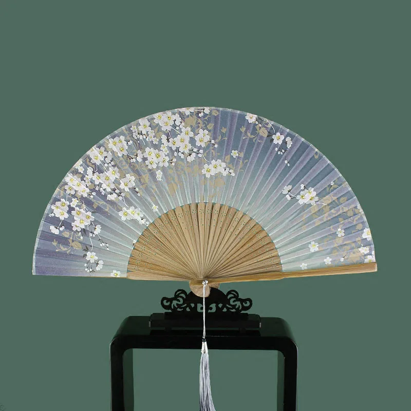 

Chinese style lady's folding fan lady's dance decorative fan Japanese craft portable hand fan home decoration ornamentsBambooFan