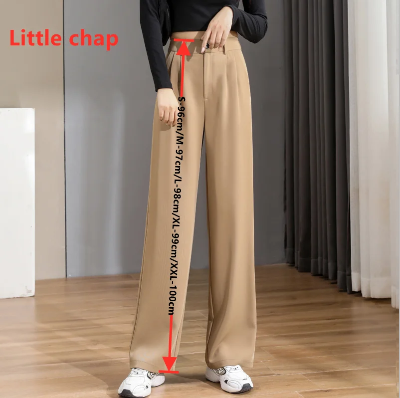 Women Chic Office Wear Straight Pants Vintage High Ladies Trousers Baggy Korean 2023 Spring/Summer/Autumn Wide Leg Female 11