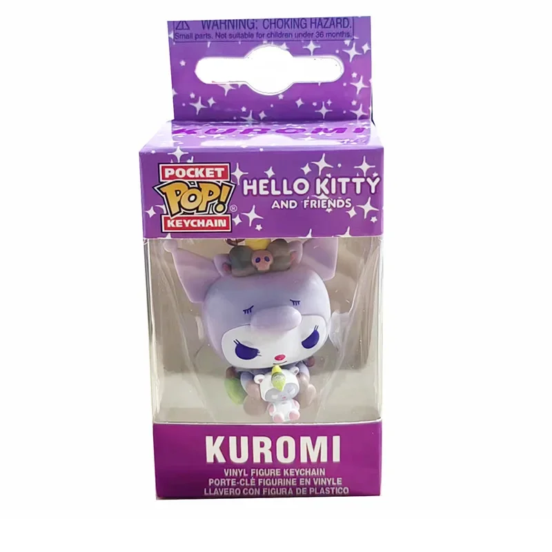 thumbnail image 4 of Funko Pop My Melody Kuromi con llavero de Baku, juguete de Hello Kitty Pochacco Devil Kuromi, llavero de bolsillo Pop, modelo coleccionable, 4 of 5