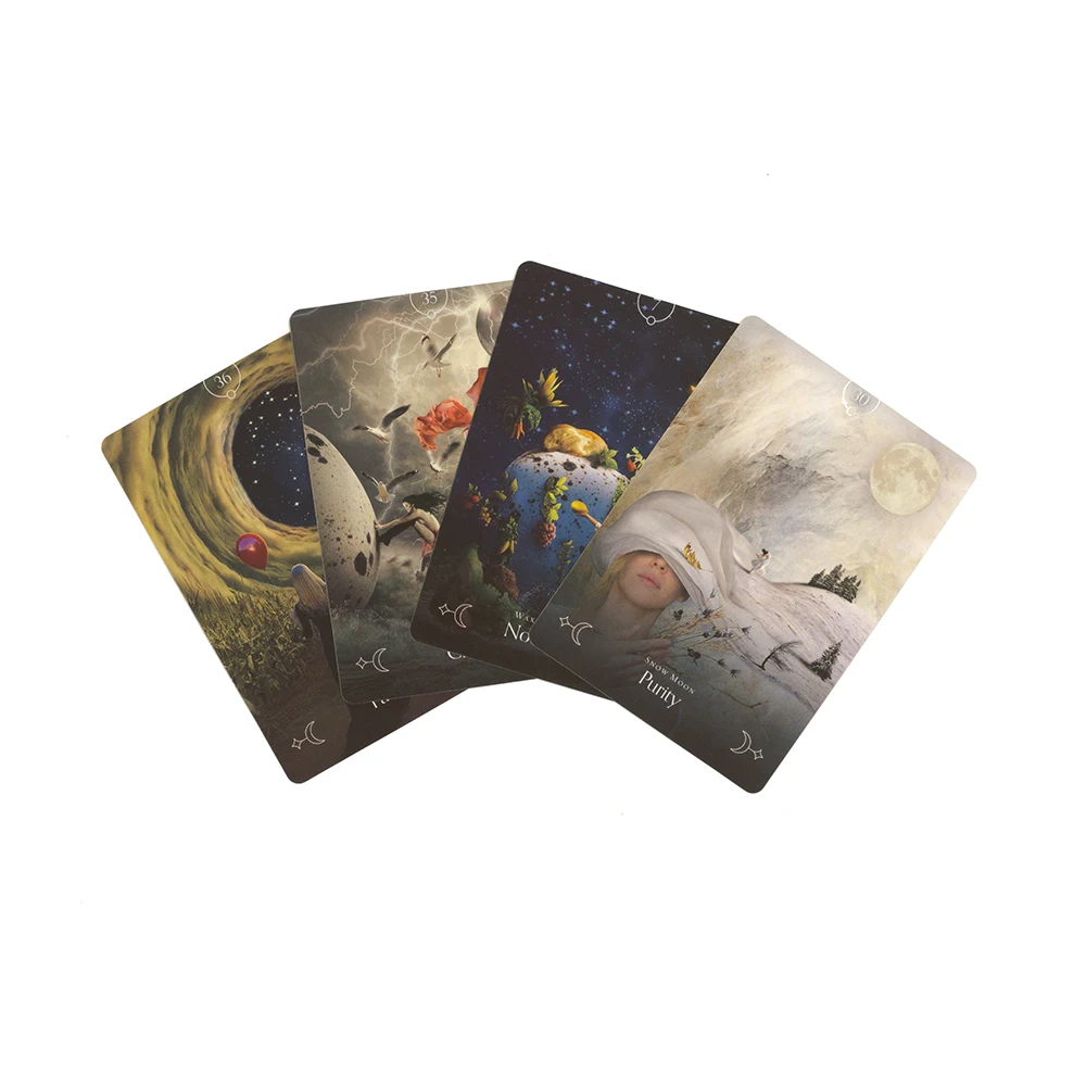 Queen Of The Moon Divination Oracle Cards. Oracle Card Tarot Cards for beginners 6