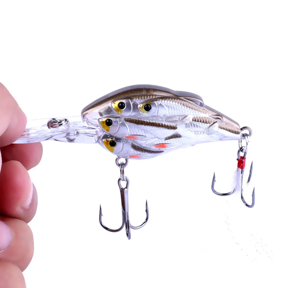 

EASYFISH Hard Plastic Crankbiat Fishing Lure 7.5CM 9G 6# hooks Group Fishes Swimbait Minnow Fishing TAackle