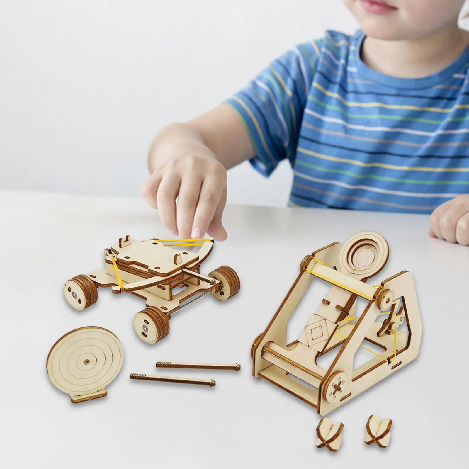 

Catapults Ballista Toy Kits Making Lever Science Experiment Kits for Kids Wood