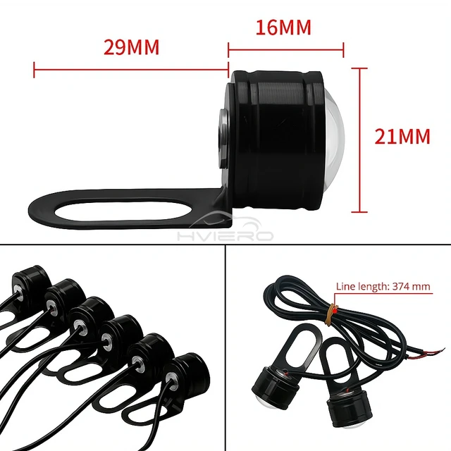 1/2X Auto Eagle Eye Mirror Light DRL Backup Bulb Car Motor Led Turn Signal Reverse Parking Brake Trunk Lamp Daylight Waterproof 6