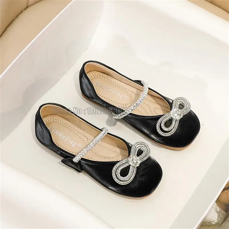 Girls Princess Spring Fashion Dress Baby Kids Flats Rhinestone Glitter Soft Sole Shoes girls shoes girls flats