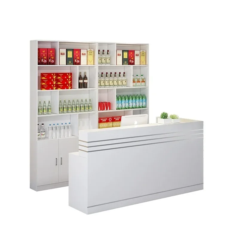 Luxury Furniture Office Bar Counter for Beauty Salon Exhibitor Shop Service Reception Home Bakery Entrance Tables Led Cash