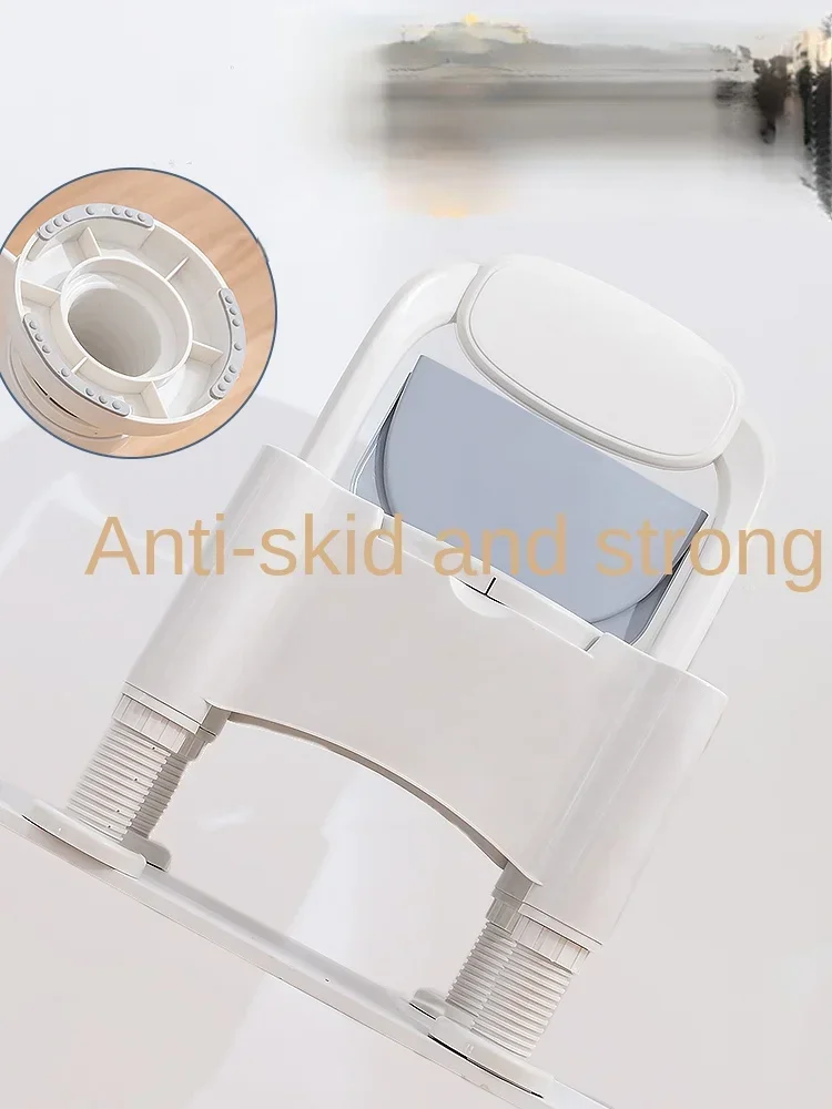 Adjustable Height Mobile Toilet, Anti-Rollover Urinal Basin, Portable Lift Chair for Pregnant Women,   Senior Bathroom Aid 4