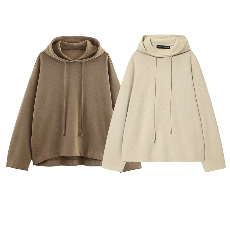 Casual Wide Leg Pants 2 Pieces Sets For Women Long Sleeve Hooded Sweatshirt Trousers Women's Suit New Spring Autumn Woman Outfit