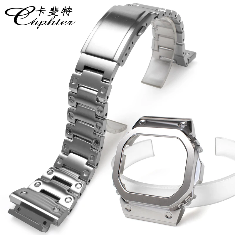 Modキット-金属製時計ケース,ベゼル付きリストバンド,316ステンレス鋼