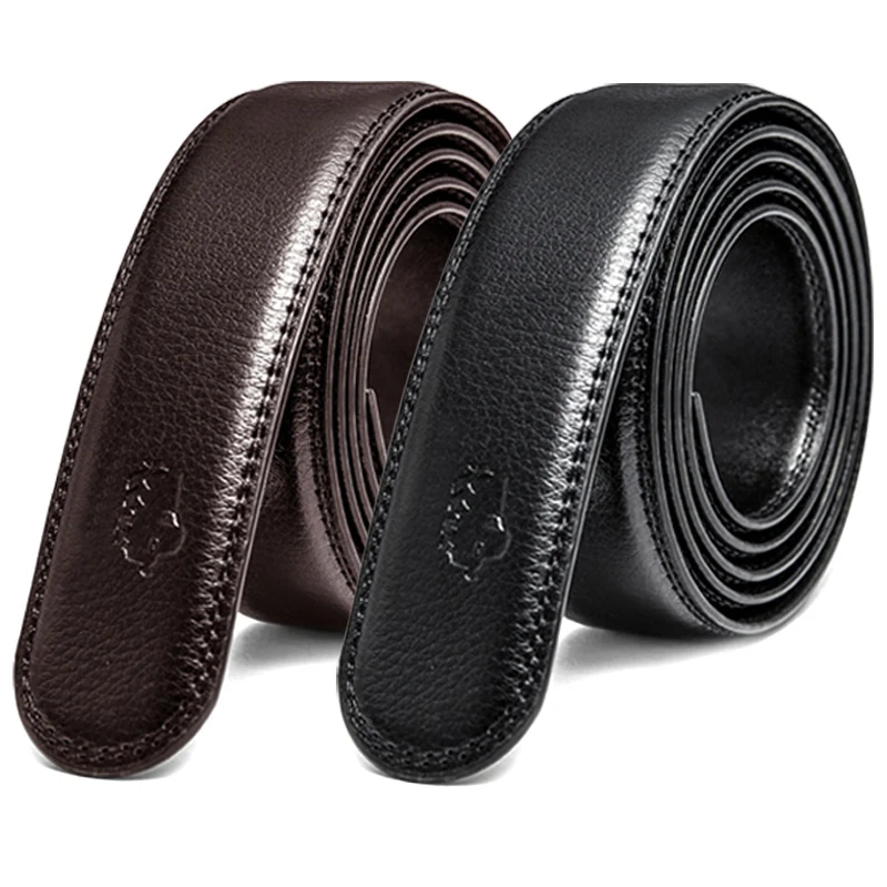 Echtes Leder Hochwertiger Rindsledergürtel ohne Schnalle DIY Herrengürtel Modische Herrengürtel ohne Schnalle Geeignet für Daile Wear