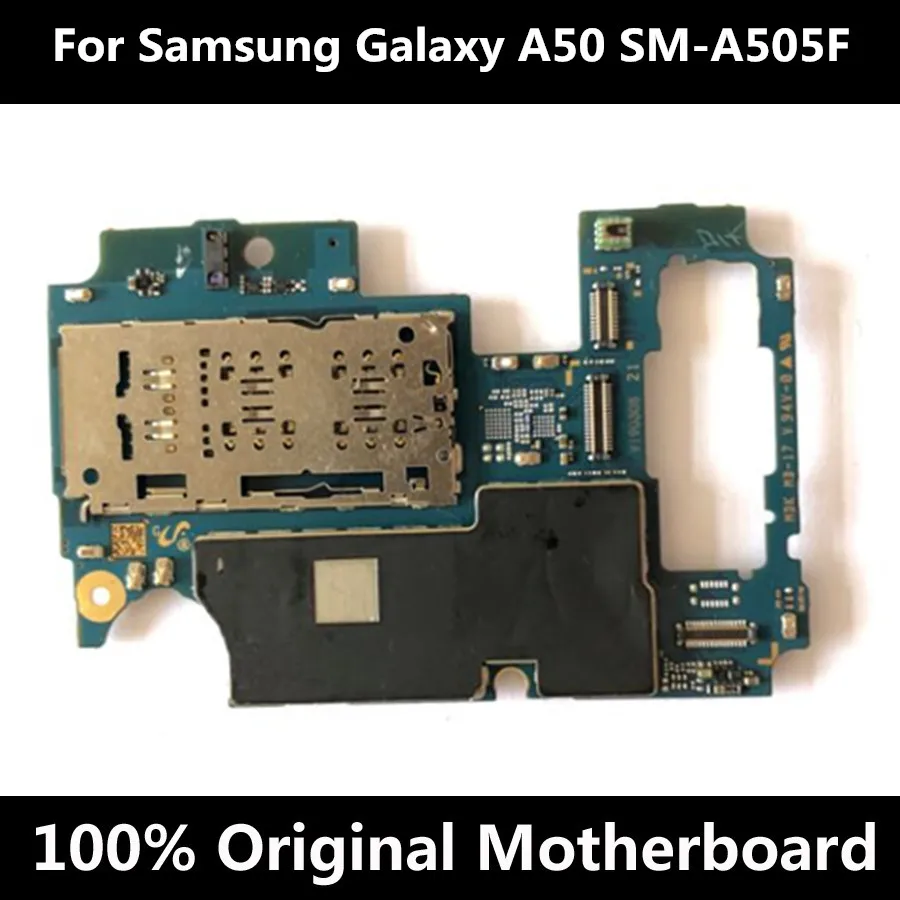 Motherboard For Samsung Galaxy A50 A505F A505FN 128gb 64gb Official Version Unlocked Logic Board Mainboard Full Chips mobile motherboard