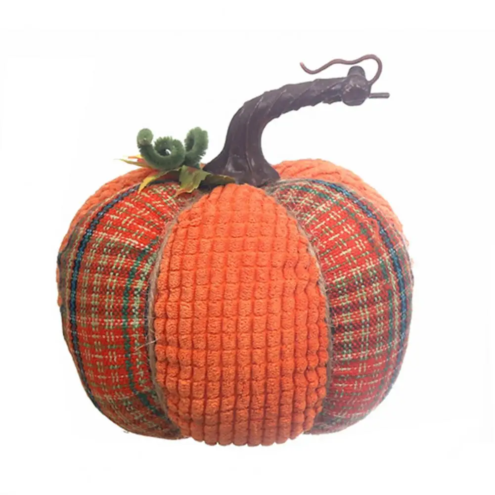 

Realistic Resin Stem Pumpkins Versatile Fabric Pumpkin Decorations for Fall Thanksgiving Halloween Props for Home Bar Shopping