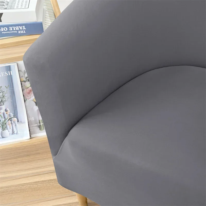 Water Repellent Club Chair Cover Stretch Tub Chair Slipcover Solid Color Sofa Cover Couch Covers Study Bar Counter Living Room 4