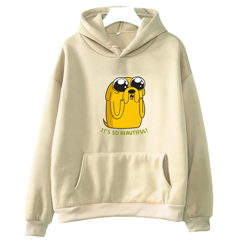 

Adventuree Timee Jake Graphic Hoodies Cute Anime Clothes Women/men Fall Fleece Sweatshirt Casual Long Sleeve Pullovers Tops