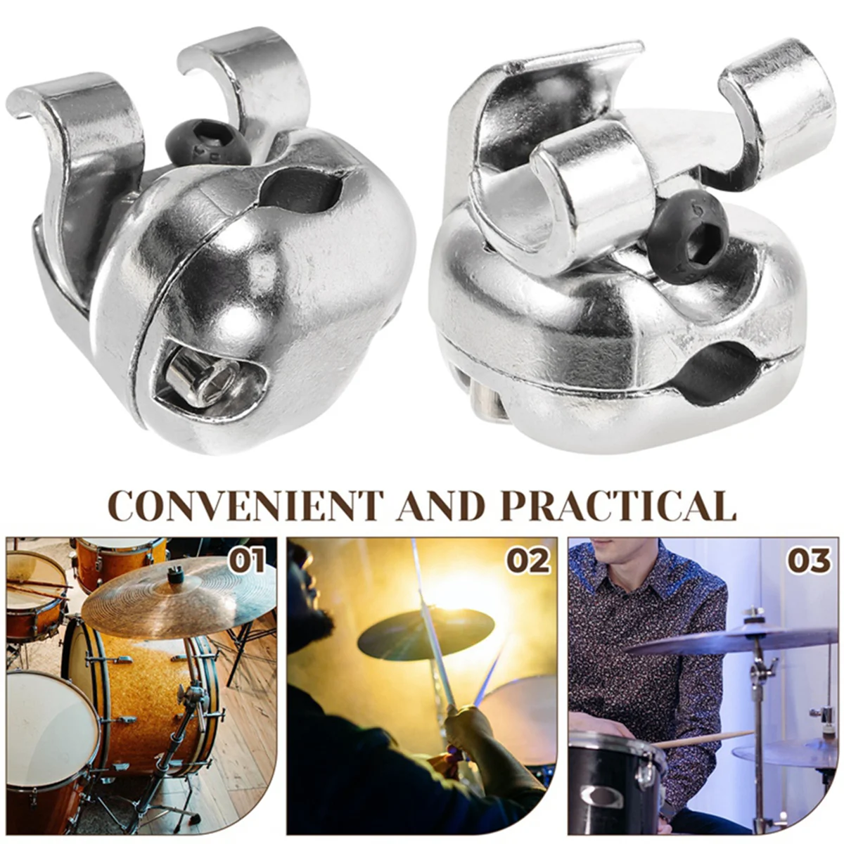 Drum Holder Cymbal Arm Snare Drum Metal Part Rack Tube Boom Attachment Instrument Rod Clamp Clip drum holder
