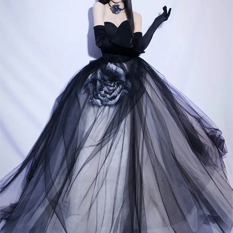 

Chinese Style Catwalk Show Costume Banquet Piano Playing Pettiskirt Female