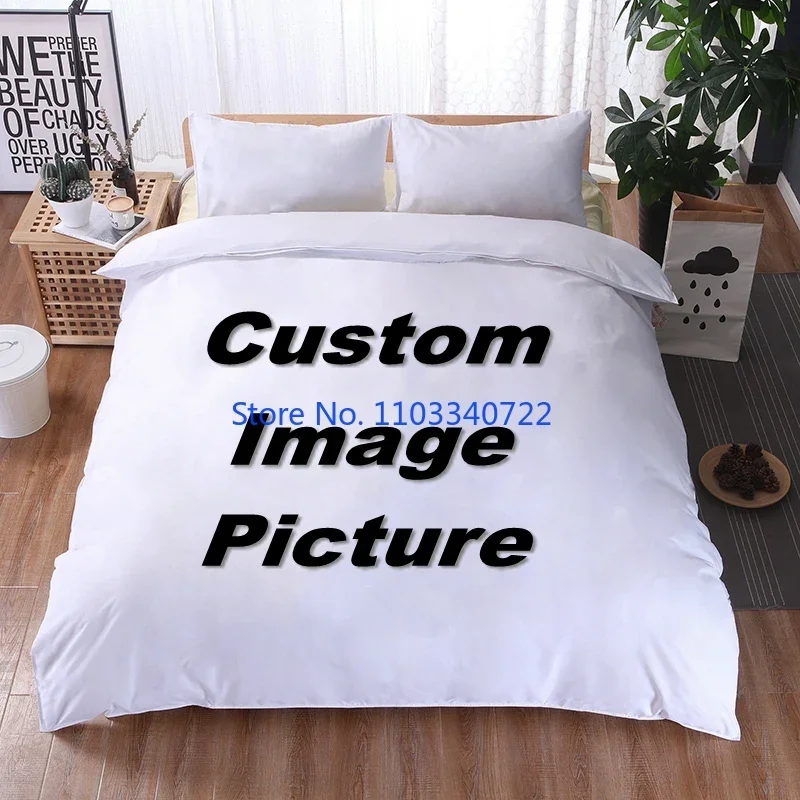 

Link 3D Printing Private Living Picture Custom Bedding Set with Beautiful Photo Polyester Home Textiles Duvet Cover Sets