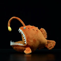 25cm Original Soft Realistic Lantern Fish Plush Toy Simulation Monkfish  Lophiiformes Ocean Animal Doll Birthday Gift For Boy