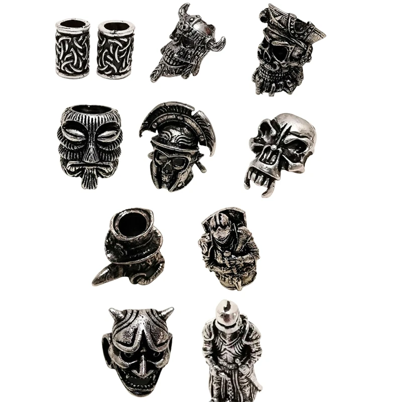 

Punk Sytle Beard Beads Antique Norse Hair Tube Beads for Hair Braiding