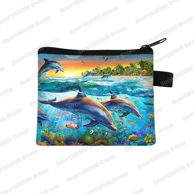 Cute Sea Animal Coin Purse: Turtle, Whale, Seahorse, Dolphin, Octopus Wallet