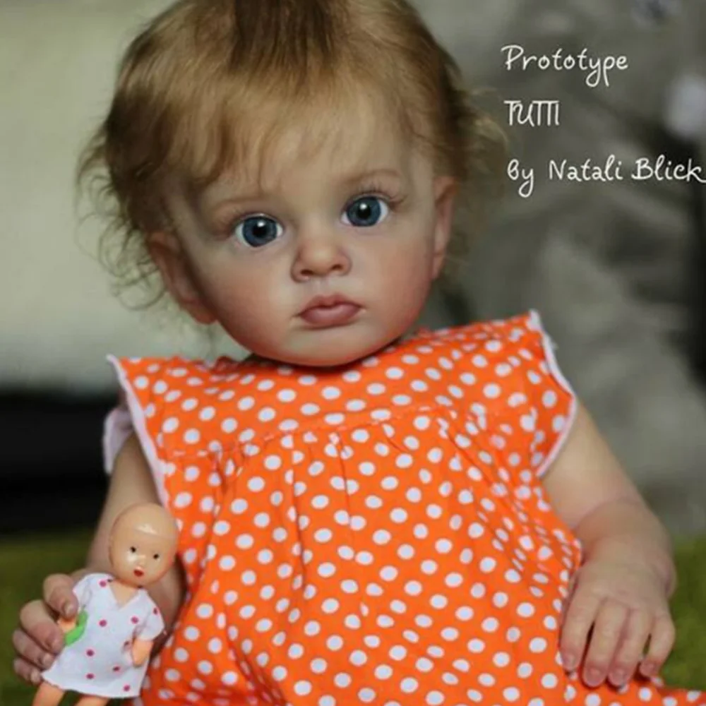 

23 Inch Reborn Tutti Doll Kit Cloth Body Unassembled Reborn Baby Doll Parts with COA Blank DIY Molds