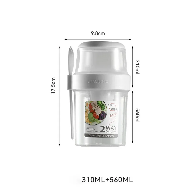 Breakfast On The Go Cups, Salad Cup To Go, Take And Go Yogurt Cereal Overnight Oats Snack Parfait Containers & Salad Dressing Ho