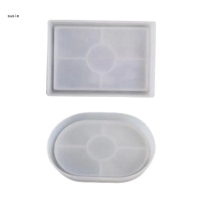 

X7YA Resin Tray Molds Sturdy Silicone Tray Molds with Edges Rolling Tray Molds for Epoxy Resin Casting DIY Jewelry Holder