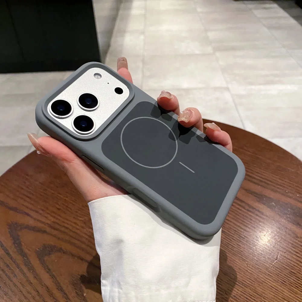 Premium Liquid Silicone Magnetic Wireless Charging Case - Skin-Feel Cover